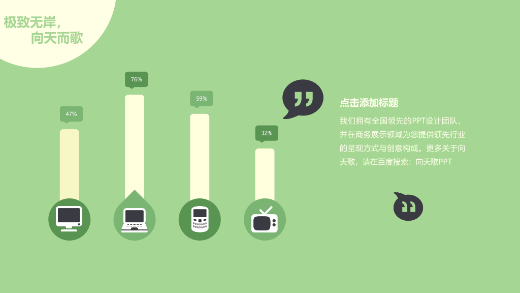 小清新矢量扁平化PPT模板