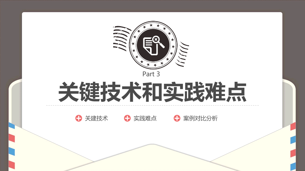 创意信件毕业设计答辩PPT模板