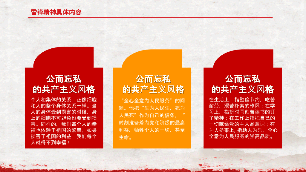学习雷锋精神争当文明先锋PPT模板