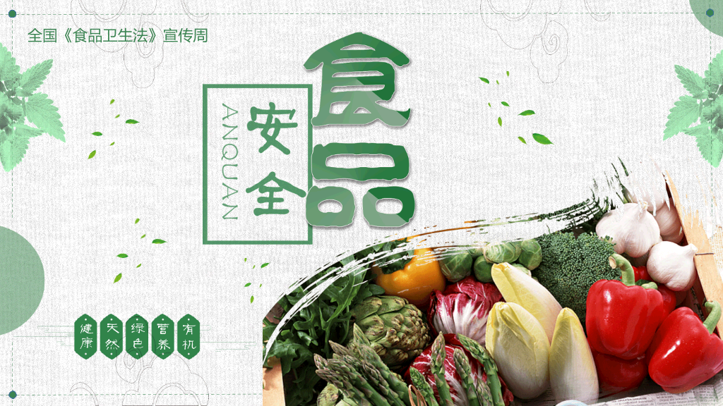 食品安全卫生宣传PPT模板