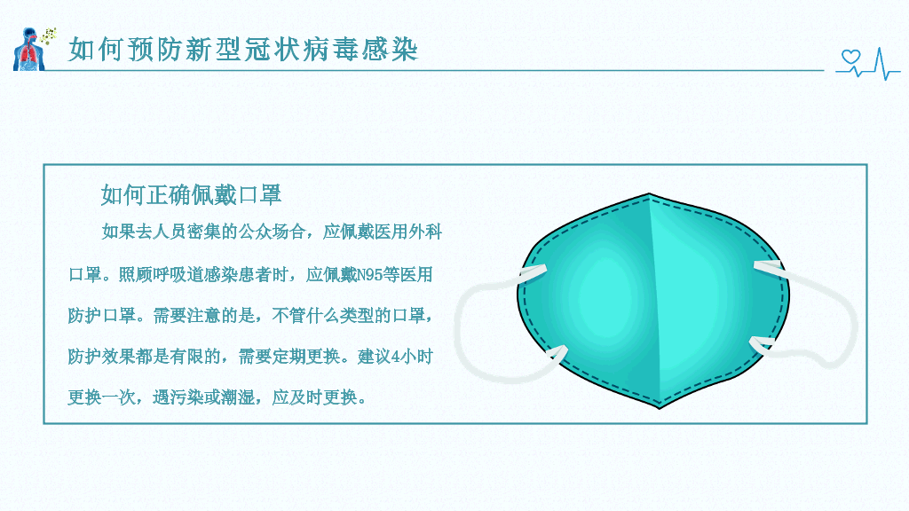 新型冠状病毒肺炎预防PPT模板