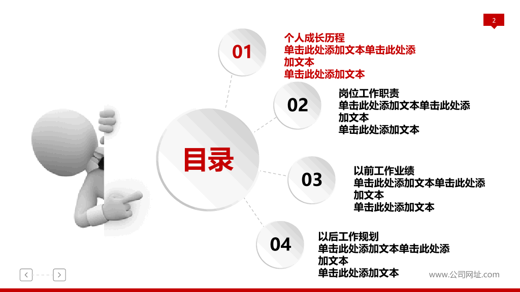 3D小人竞聘述职报告PPT模板
