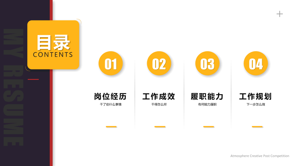 岗位述职竞聘报告PPT模板