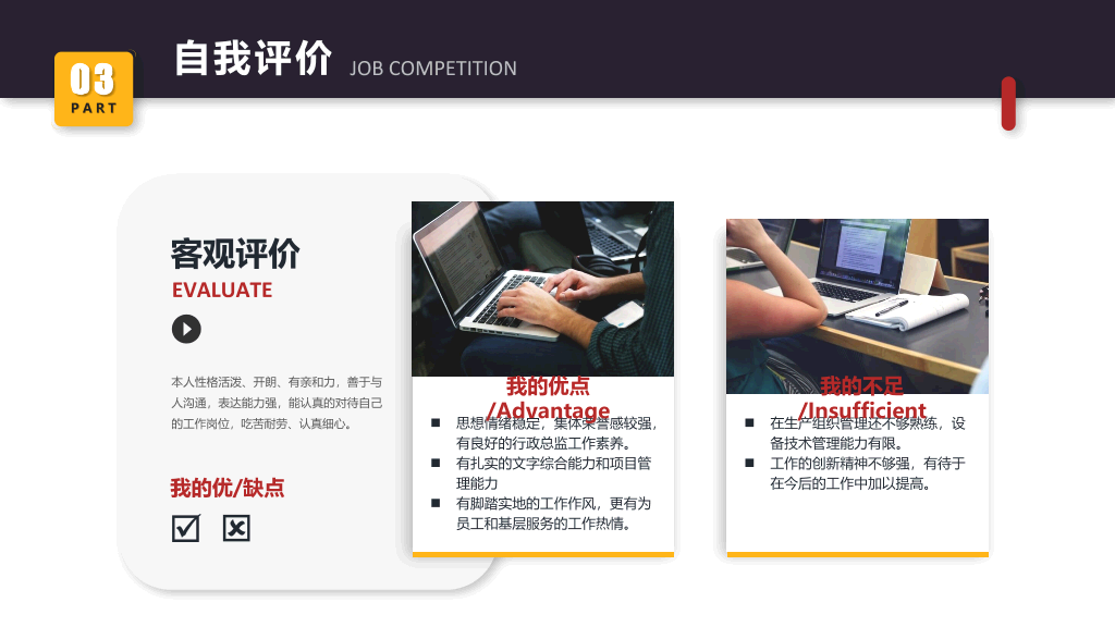 岗位述职竞聘报告PPT模板