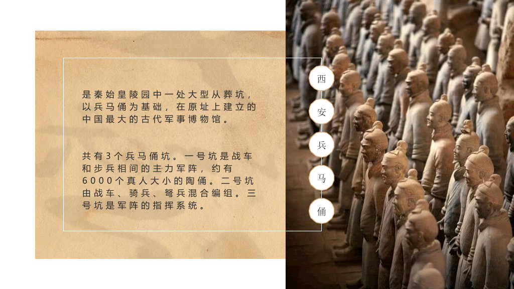 西安旅游攻略景点介绍PPT模板