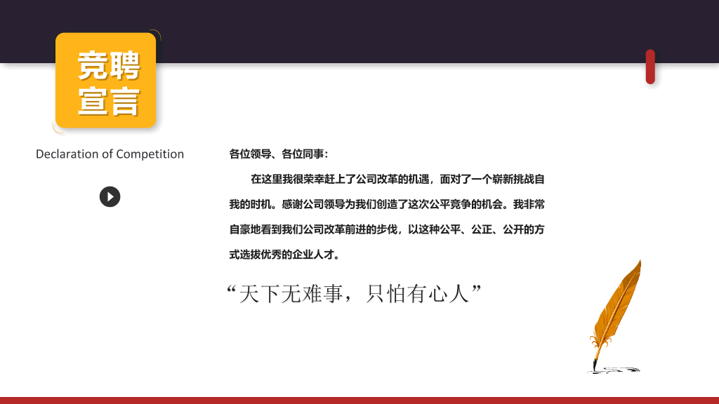 岗位述职竞聘报告PPT模板