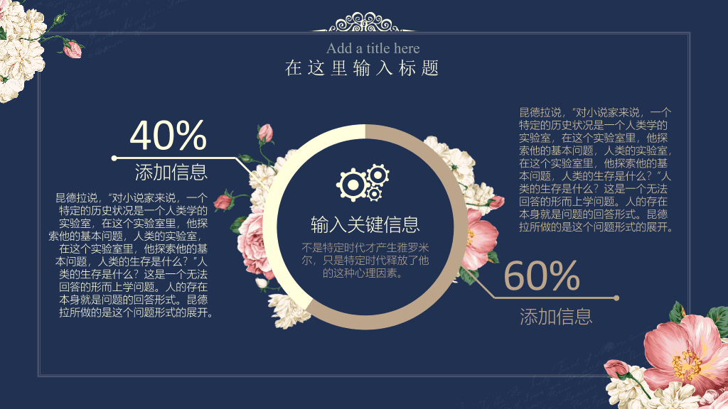 花朵文艺范小清新PPT模板