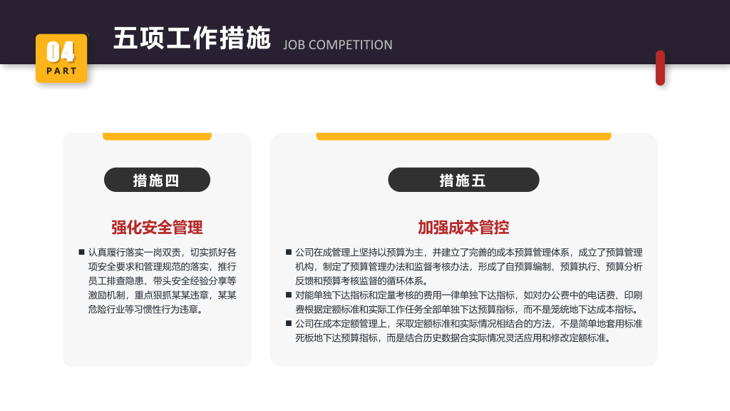 岗位述职竞聘报告PPT模板
