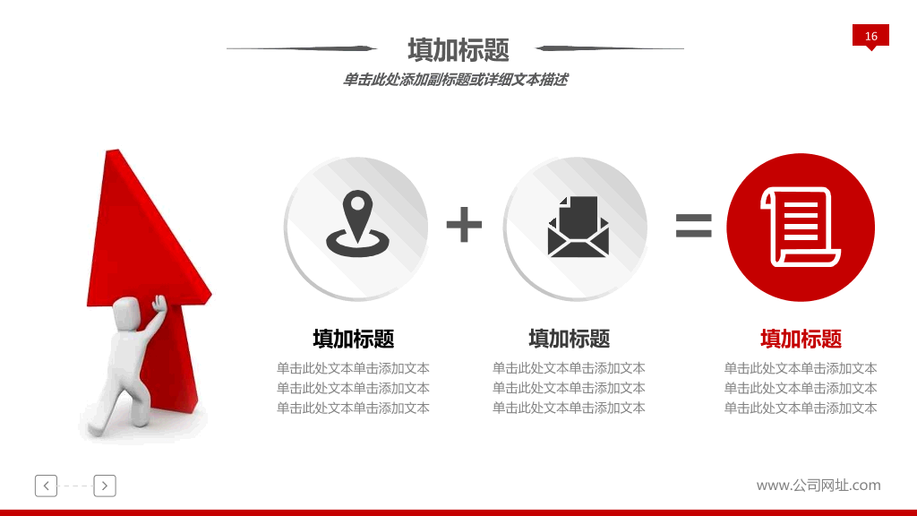 3D小人竞聘述职报告PPT模板
