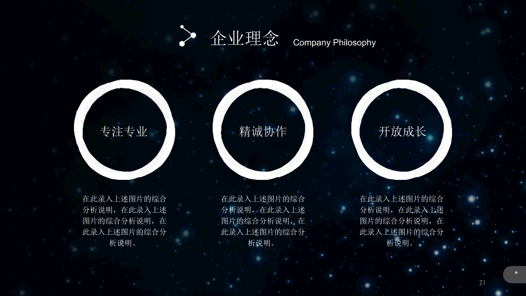 璀璨星空企业介绍宣传PPT模板