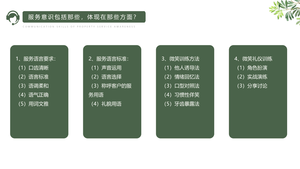 服务意识沟通技巧培训PPT模板