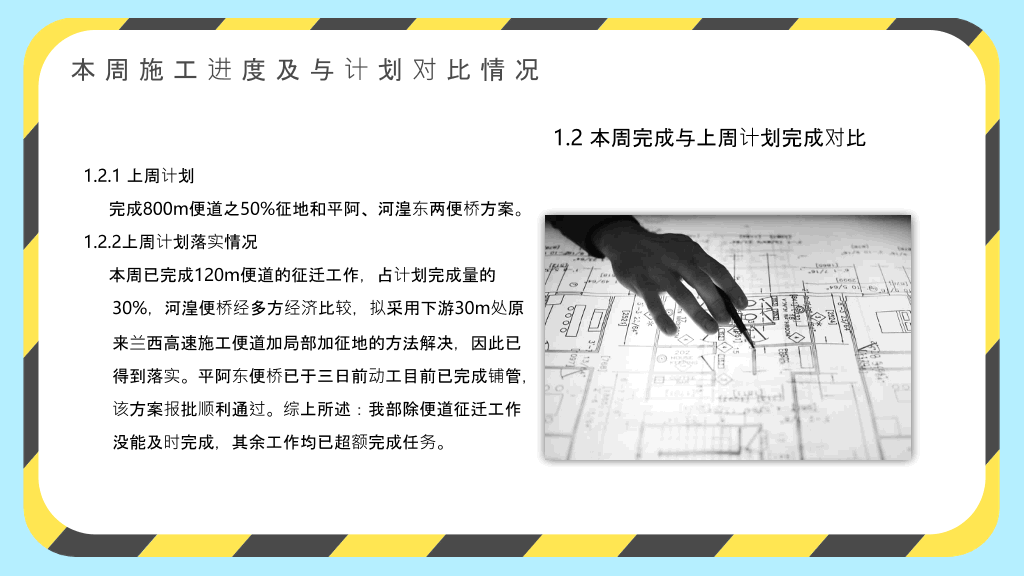 安全生产施工周例会PPT模板