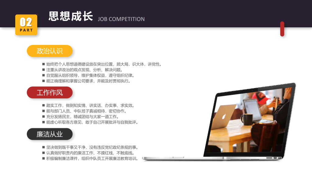 岗位述职竞聘报告PPT模板