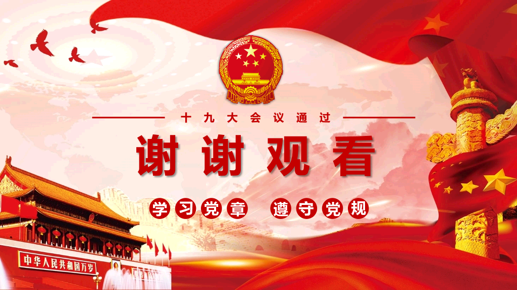 学习党章遵守党规PPT模板