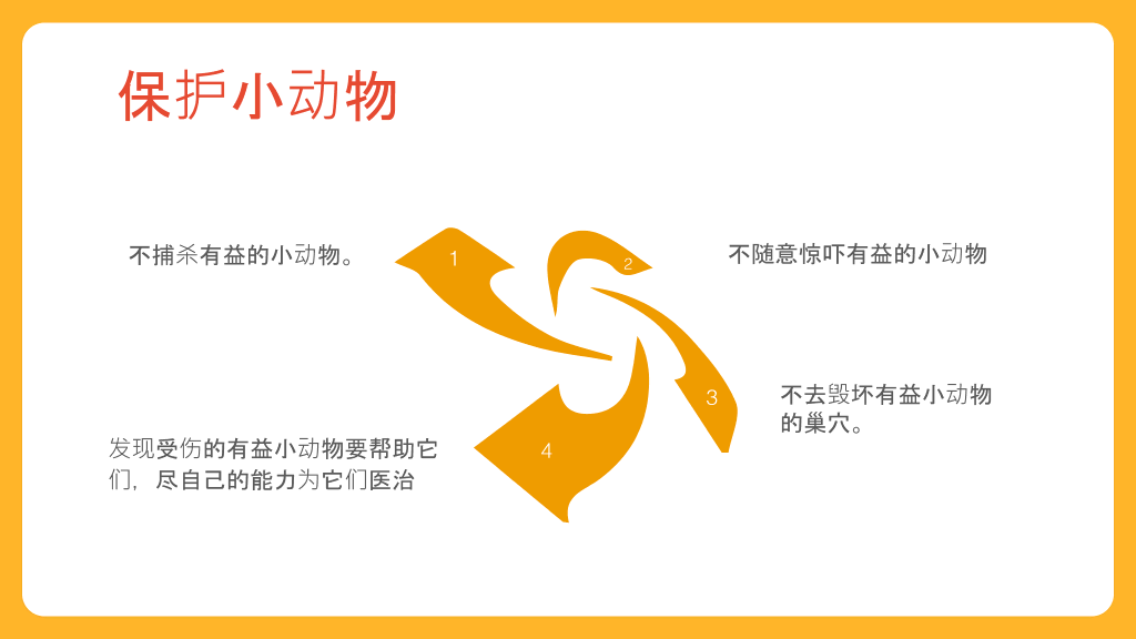 可爱幼儿认识动物PPT模板