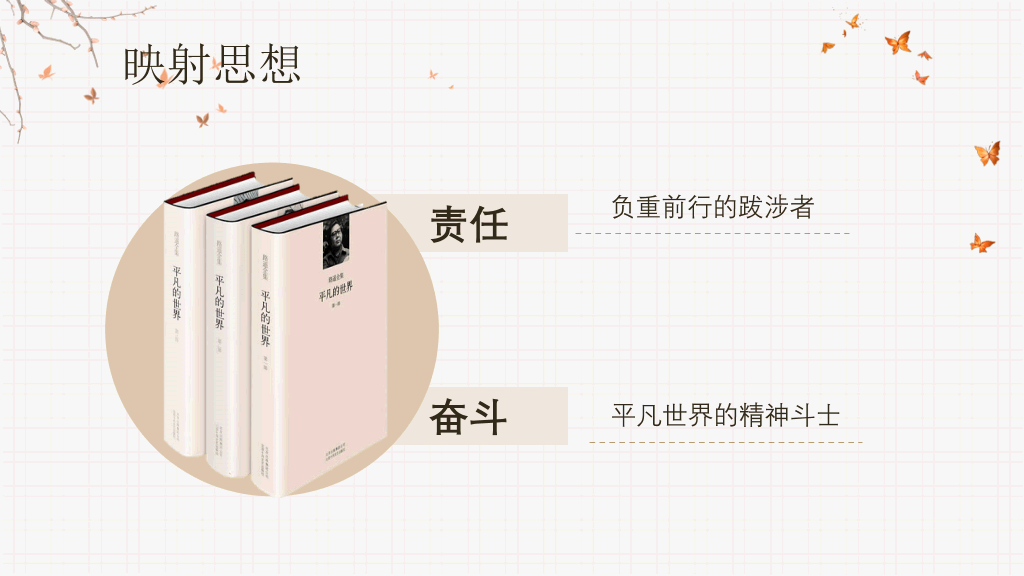 《平凡的世界》读书分享PPT模板