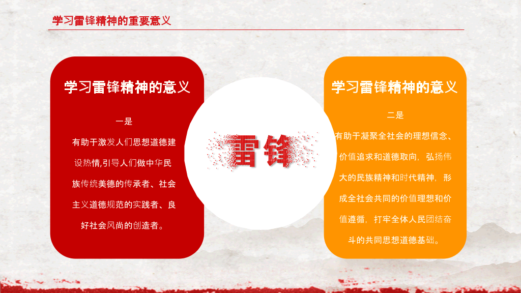 学习雷锋精神争当文明先锋PPT模板