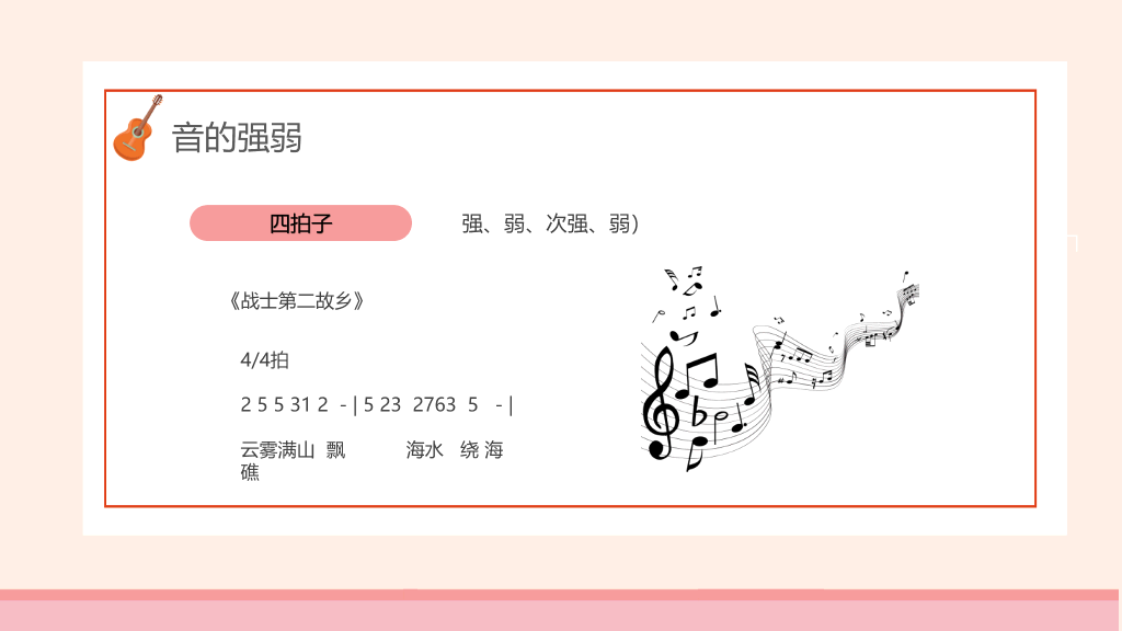 乐谱乐理基础知识PPT模板
