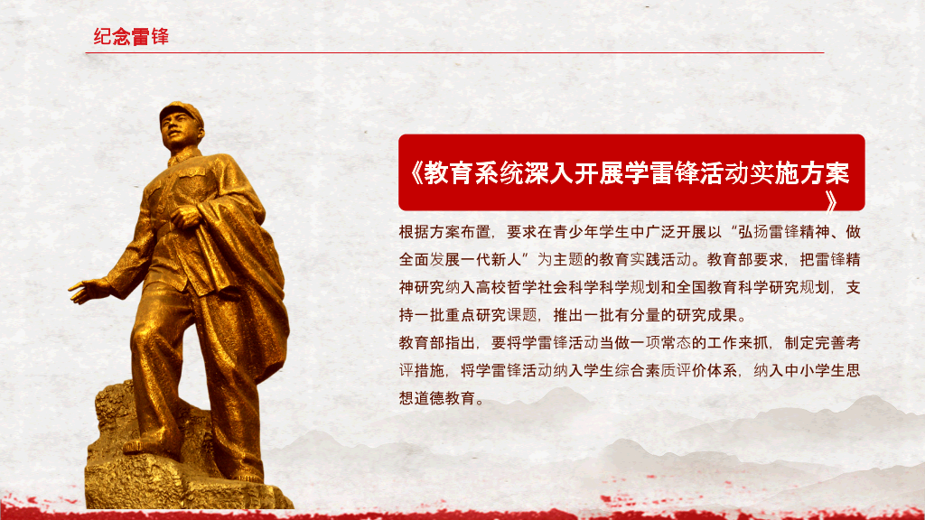 学习雷锋精神争当文明先锋PPT模板