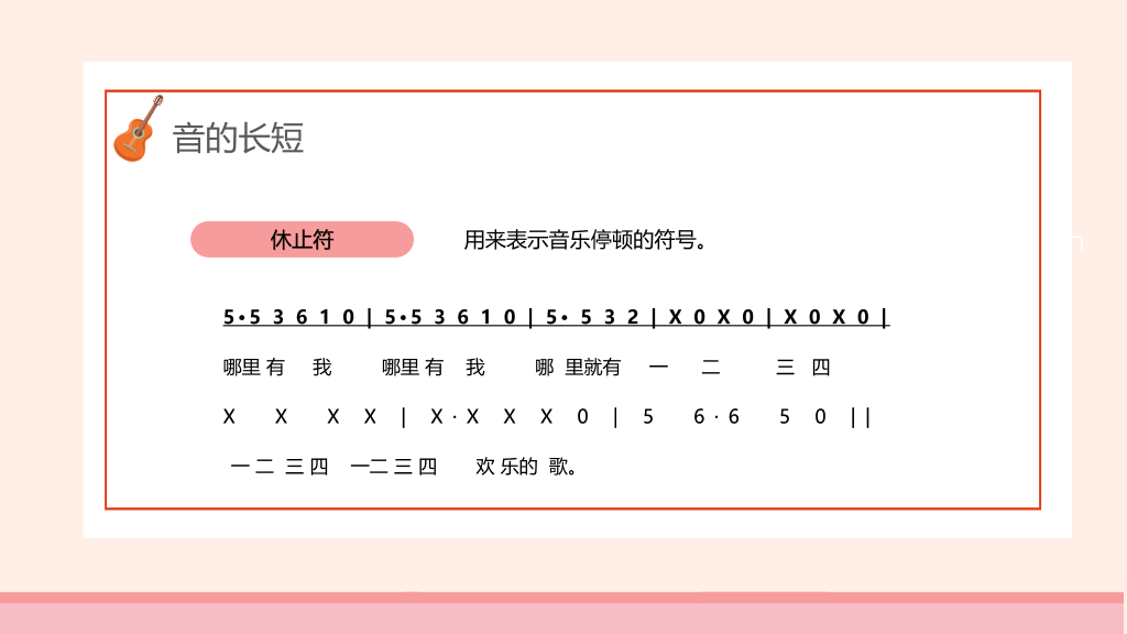 乐谱乐理基础知识PPT模板