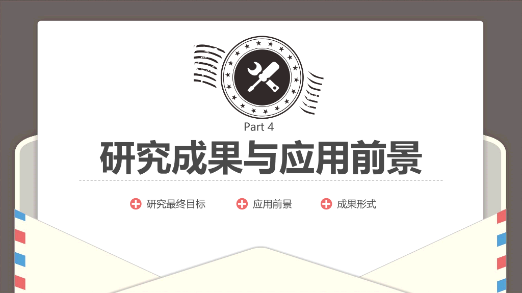 创意信件毕业设计答辩PPT模板