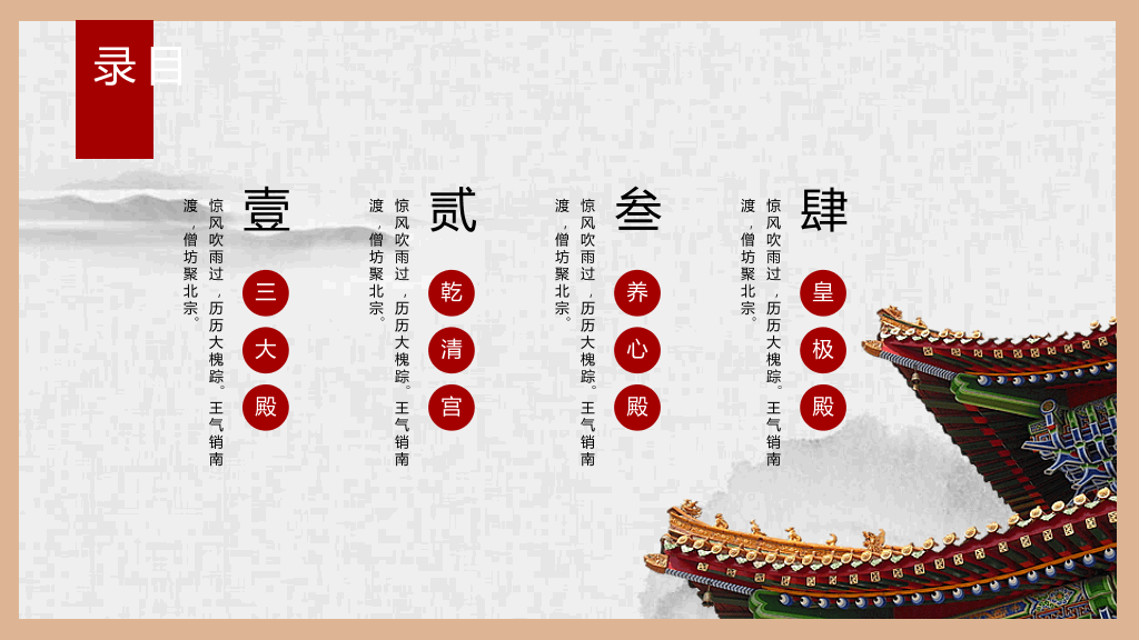 故宫建筑故宫介绍PPT模板