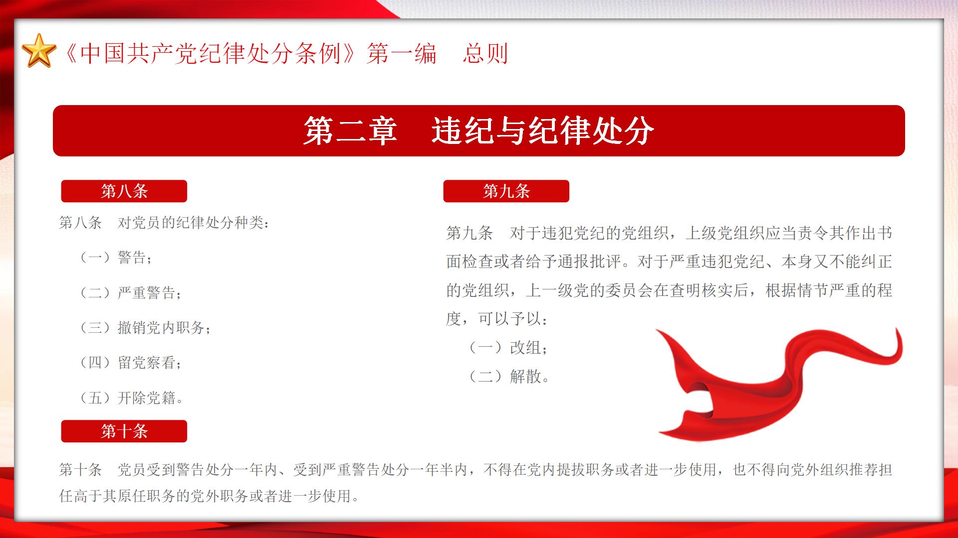 54#中国风#红色#纪律处分条例ppt