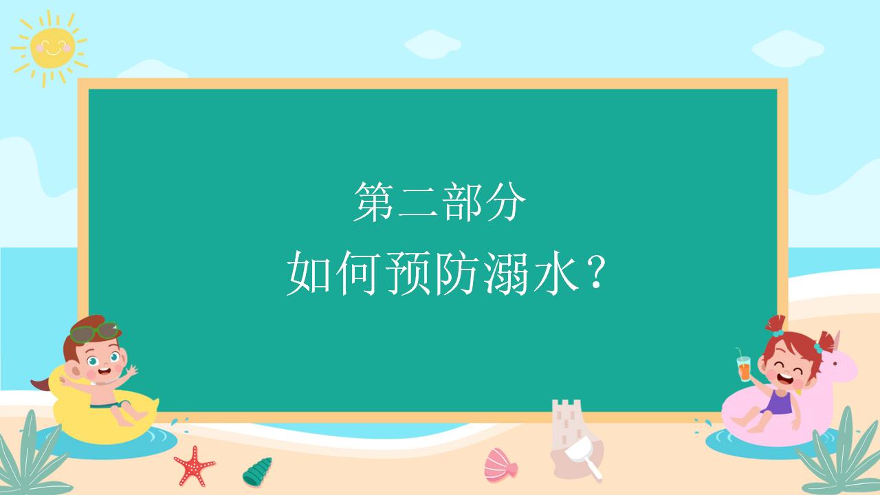 22#可爱卡通#校园预防溺水ppt