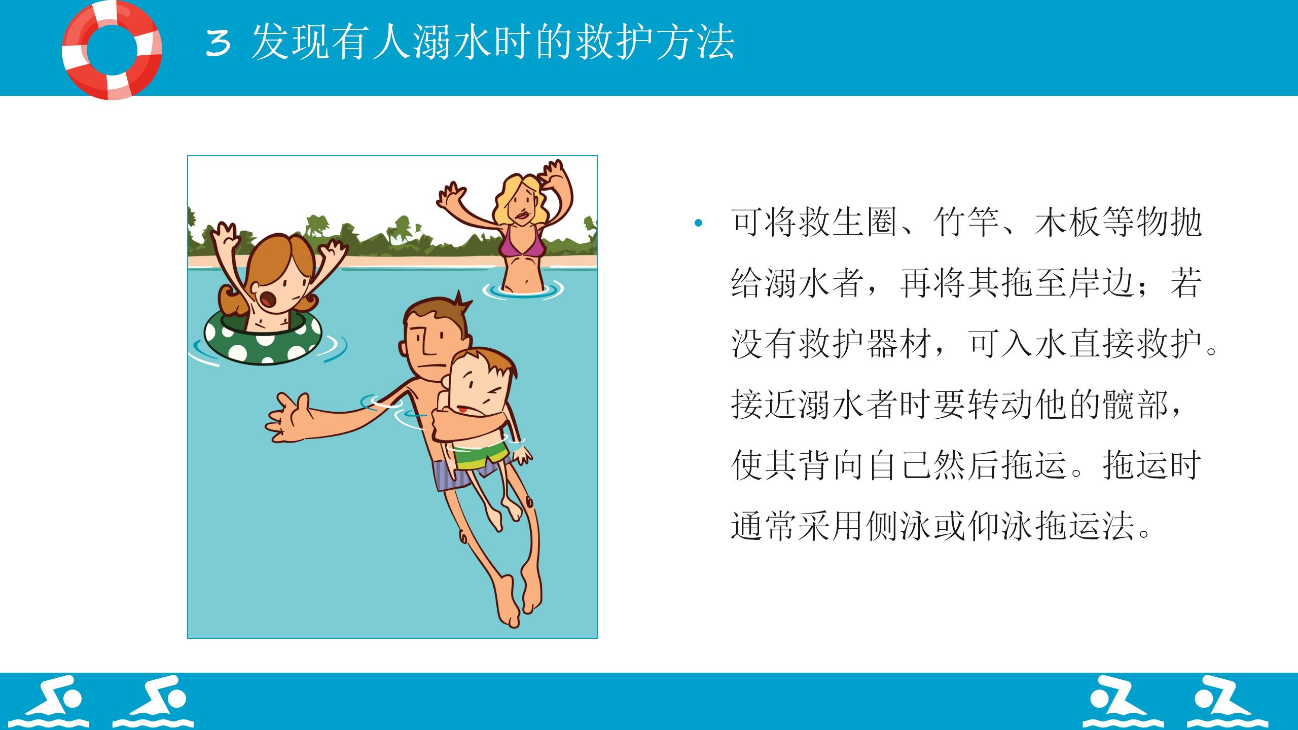 153#可爱卡通#蓝色卡通蓝色防溺水安全教育