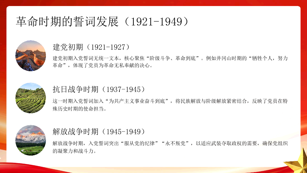 54#党政风#红色#入党誓词PPT模板