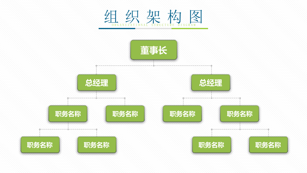 绿色组织结构PPT图表合集-2
