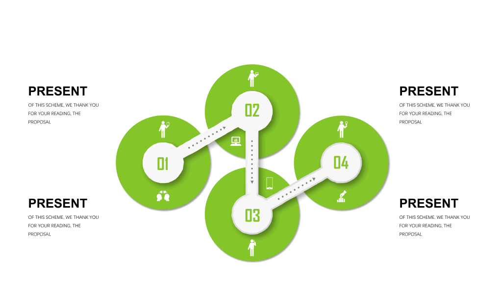 阳光绿立体商务品牌图表合集-5