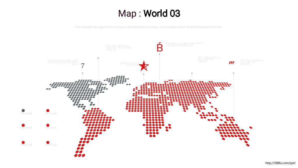 红色世界地图PPT图表合集 (2)-21