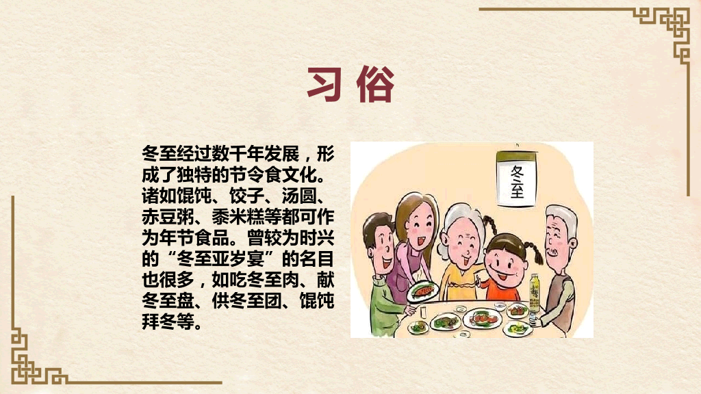 冬至习俗介绍PPT-22