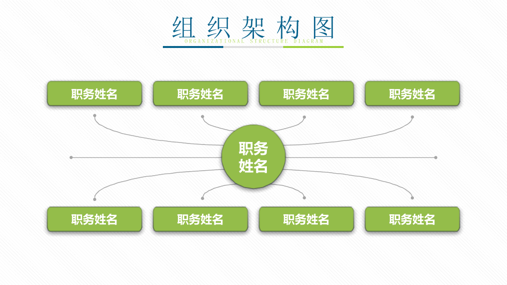 绿色组织结构PPT图表合集-11
