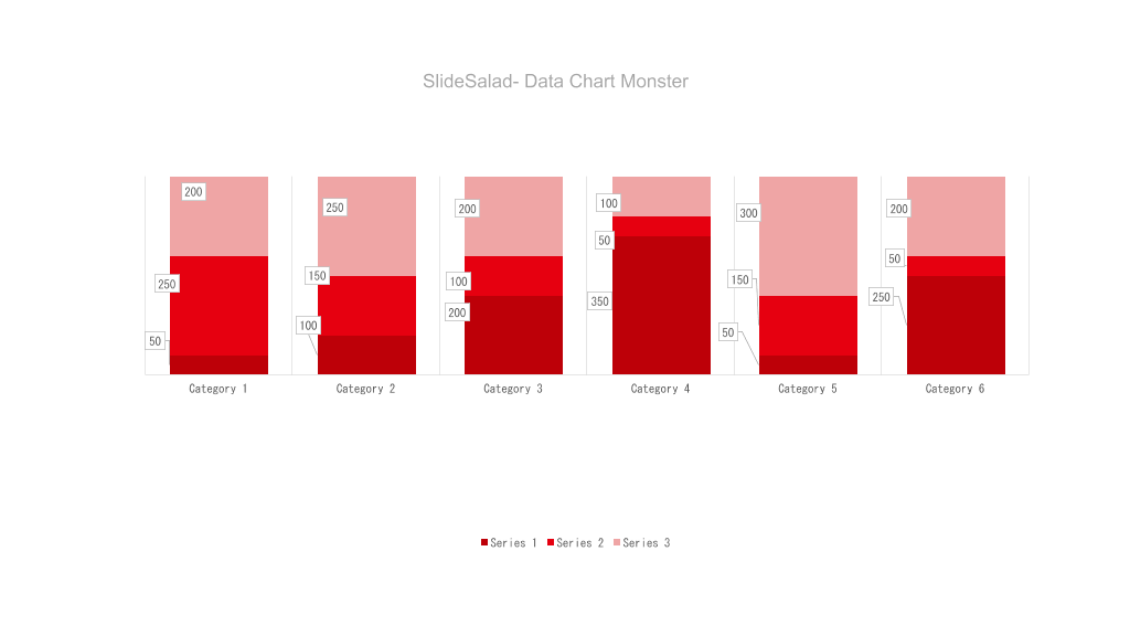 红色数据统计PPT图表合集-17
