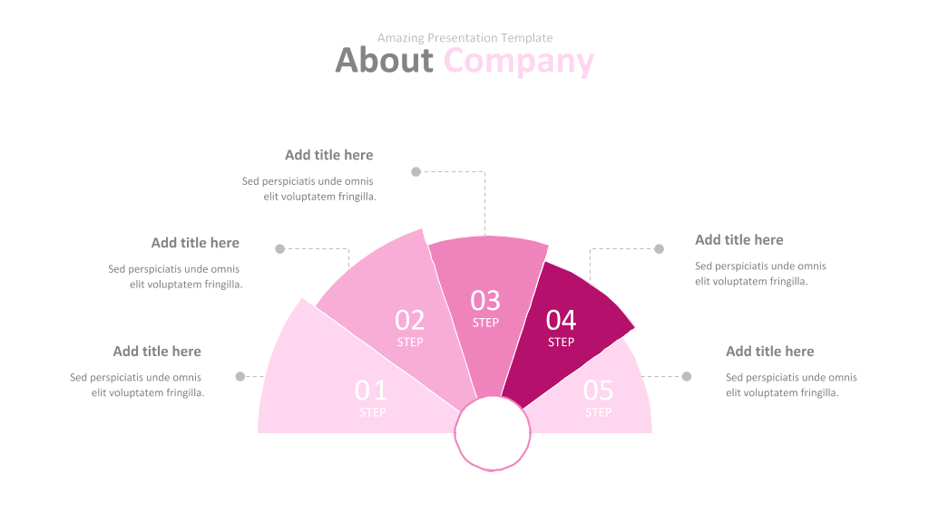 玫红色系商务PPT图表合集-14