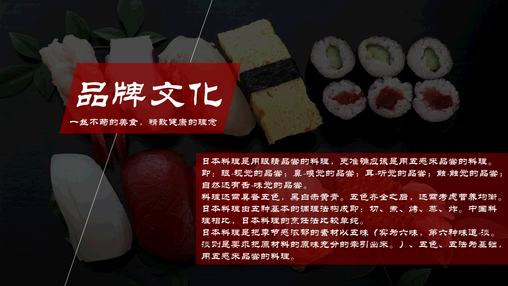 日本寿司料理PPT模板-6