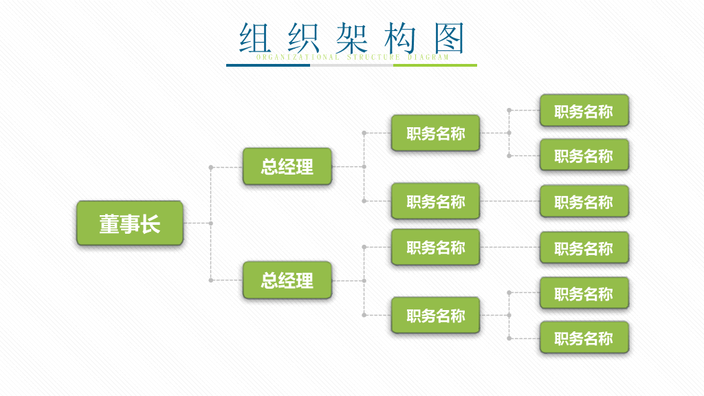 绿色组织结构PPT图表合集-5