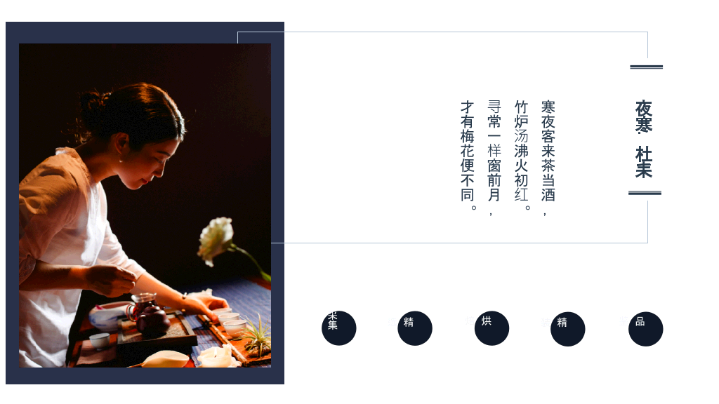 西江月茶词主题PPT模板-24