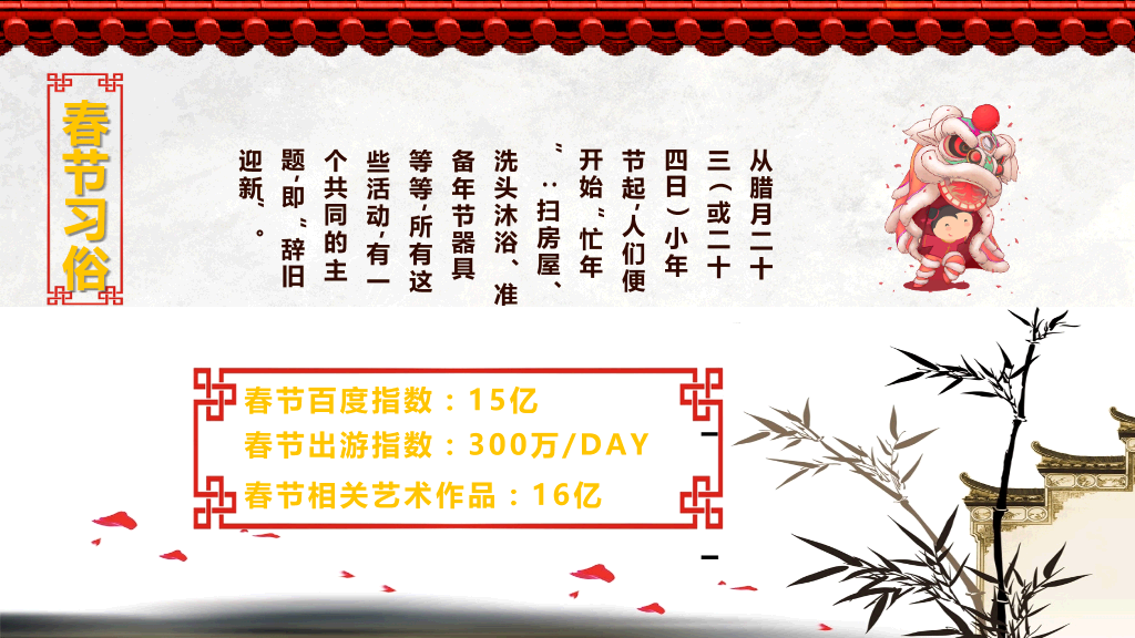 古典水墨风格传统节日文化习俗介绍PPT-24
