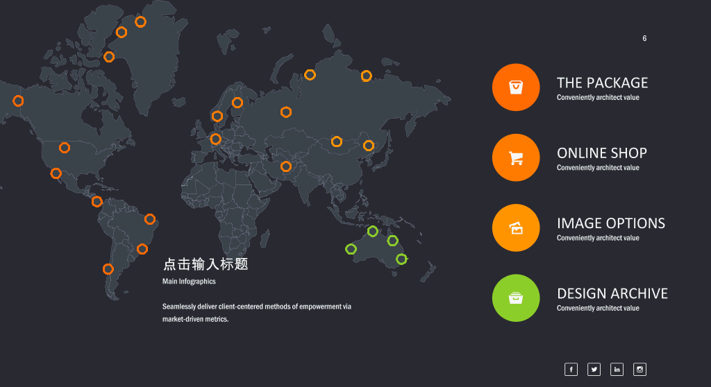 商务数据分析PPT图表合集之各国地图-24