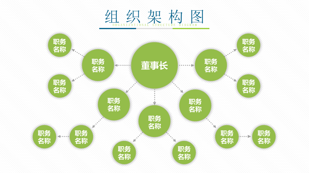 绿色组织结构PPT图表合集-10