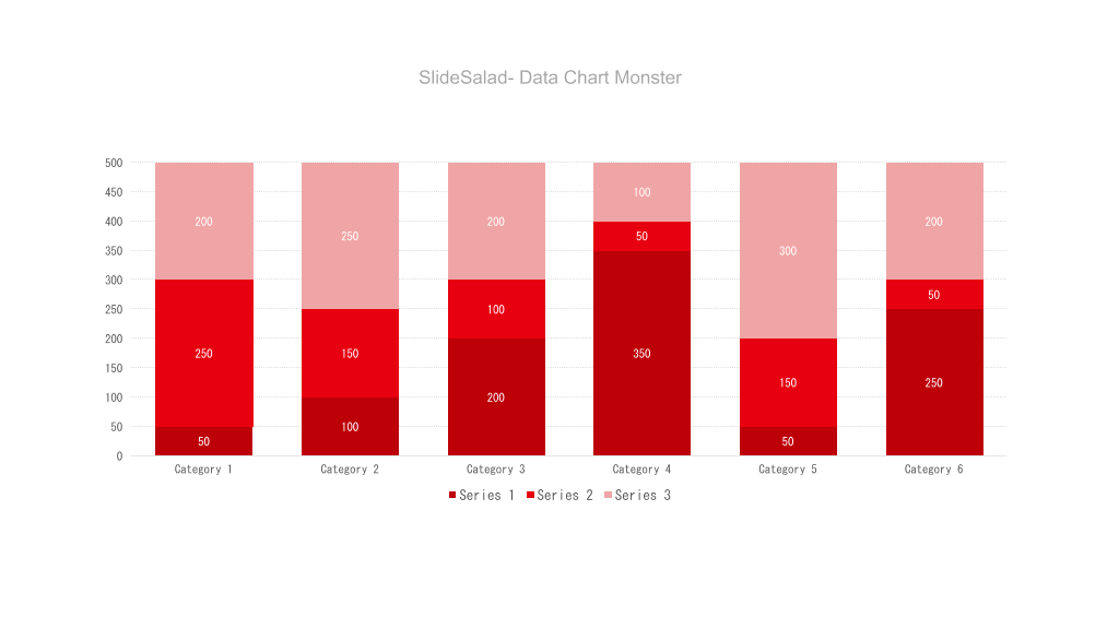 红色数据统计PPT图表合集-3