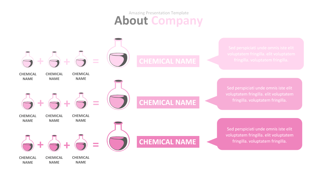 玫红色系商务PPT图表合集-9