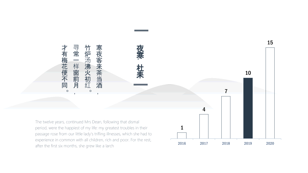 西江月茶词主题PPT模板-4