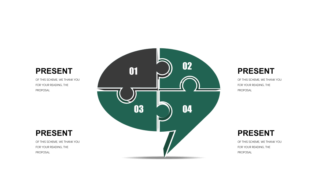 30套墨绿色创意设计PPT图表-3
