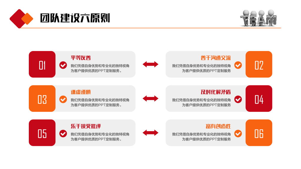 红色商务风格团队建设管理培训PPT-23