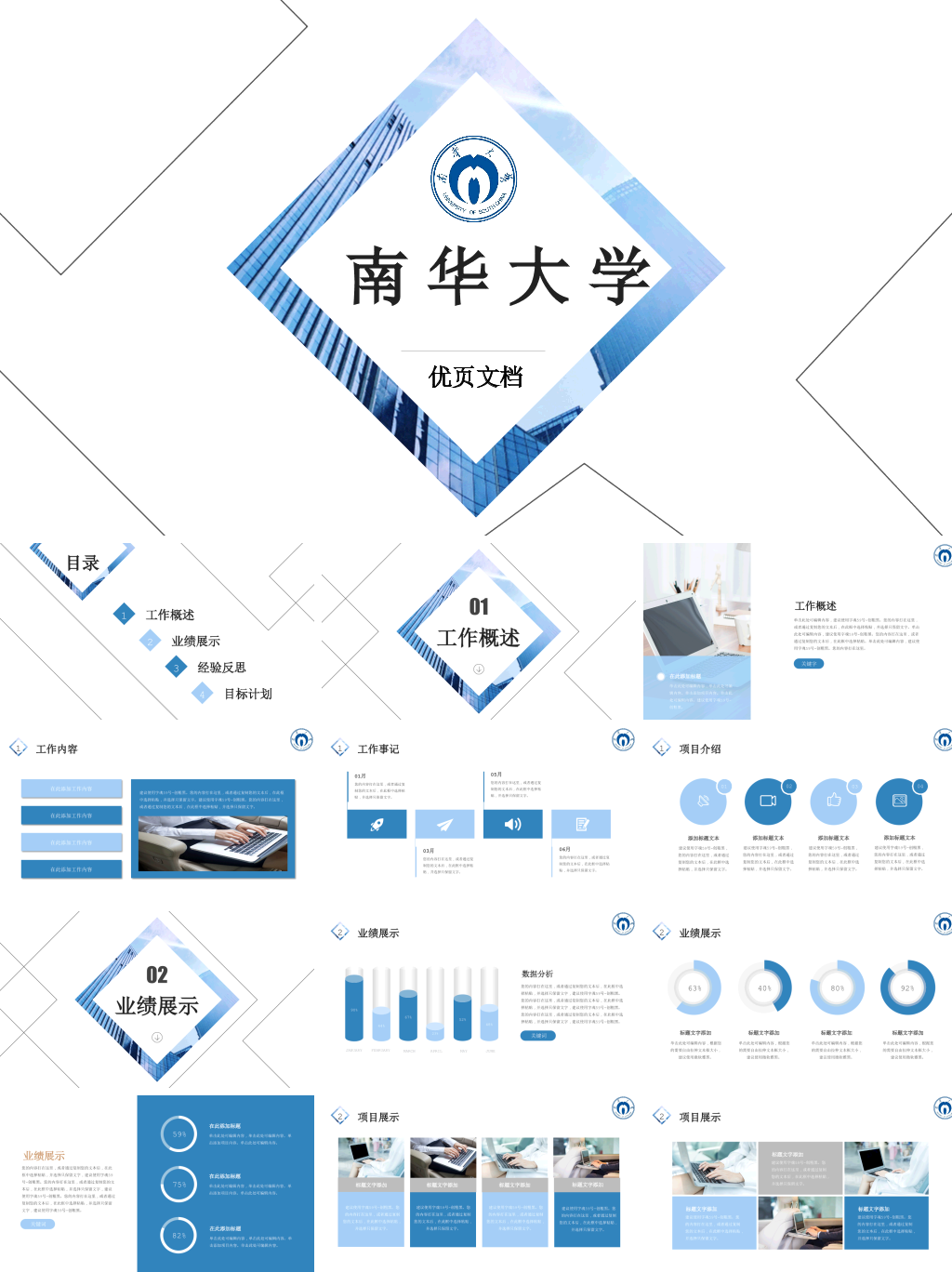 南华大学本科毕业论文答辩和论文选题PPT