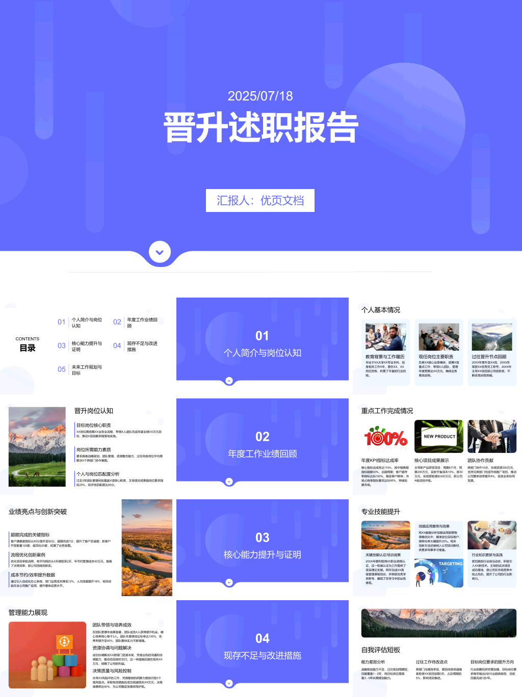 2025晋升述职报告PPT